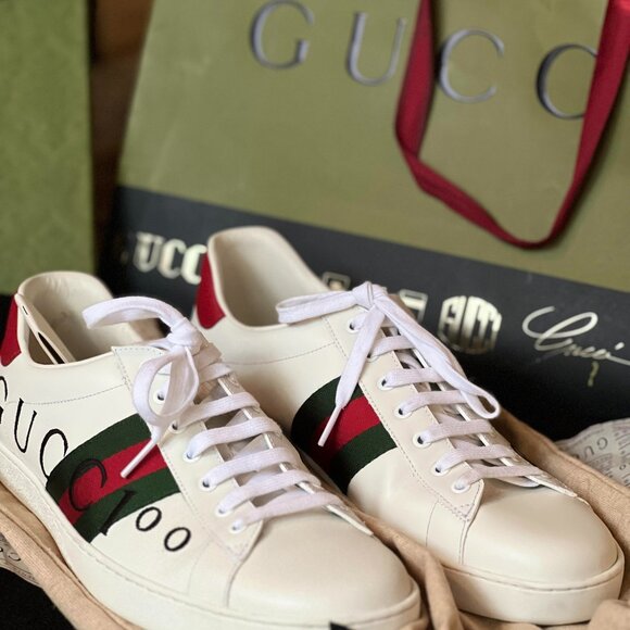 GUCCI ACE LIMITED EDITION SNEAKERS 100TH ANNIV - MENS SIZE 11.5-12 USA (RARE) - Picture 2 of 10